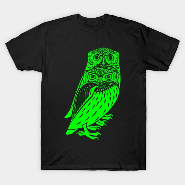 2 owls T-Shirt by la chataigne qui vole ⭐⭐⭐⭐⭐